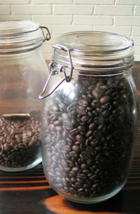珈琲豆の保存瓶２　温度、湿度、空気、光の４つを遮断